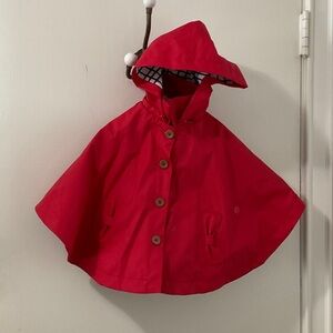 Tahari Red Hooded Kids Cape Size 12M